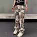 Vintage Camo Maple Leaf Jeans – Oversized Streetwear Pants With Retro Vibe (S-XXXL)_mkmklike.com