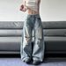 High Treet Cleanfit Ditreed Ripped Jean For Women, New Ummer Tyle With American Deign, Lightly Flared Long_mkmklike.com