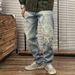Men's Clothing Inspired Men's Flowy Denim Jeans Style Straight Leg Slightly Flared Wide Leg Trendy Design For Formal & Casual_mkmklike.com