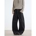 Curved Long Breasted Design Jeans Men's Autumn Popular High Street Loose Wide Leg Mopping Trousers Trend_mkmklike.com