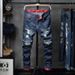 Men's Clothing Teenagers Jeans Men Beggar Pants Slim Fit Ripped Patch Jeans Men Trend_mkmklike.com