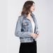 K New Heavy Industry Diamond Studded Rivet Long Sleeve Loose And Slim Fashion Denim Jacket For Women_mkmklike.com