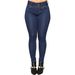 Women's Clothing High Waist Skinny Jeans - French Style Stretch Denim Pants For Slim Fit & Lifting Buttocks (Available In Blue Black, Dark Blue)_mkmklike.com