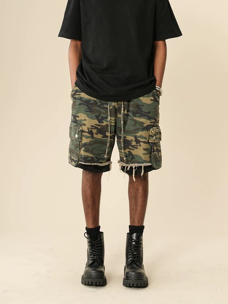 Men's Clothing Men's Trendy Brand Ins Shawn Yue Trendy Sports Shorts Loose Five Point Casual Pants_mkmklike.com