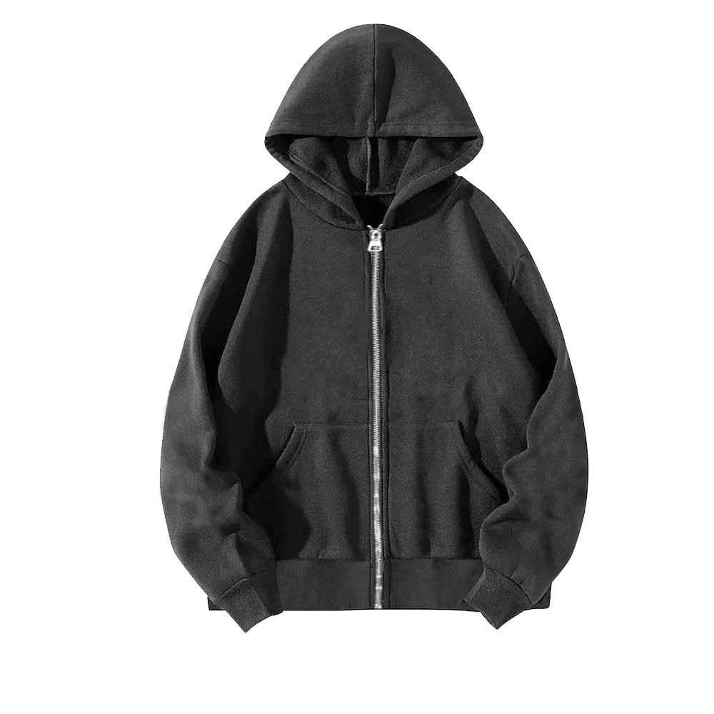 Men's Clothing Solid color sweatshirt zipper hoodie blank cardigan zipper hoodie sweatshirt spot_mkmklike.com