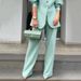 Women's Clothing fashion solid color lantern sleeve loose suit temperament commuting suit_mkmklike.com