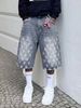 Men's European Streetwear "US" Patchwork Denim Shorts - Hip Hop AAA Distressed Jeans Shorts For Spring & Summer_mkmklike.com