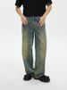 Nordmann European And American Style Retro Washed Vintage Jeans For Men, Ins Trendy Brand, Loose Straight High Street Wide-Leg_mkmklike.com
