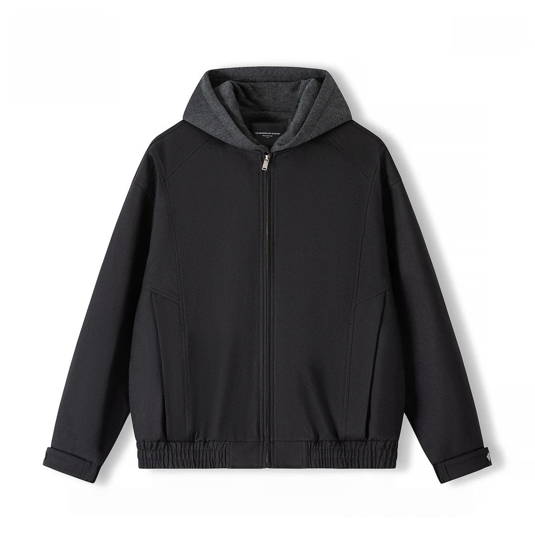 Autumn Wintr Patchwork Dsign Comfortabl Fak Two-Pic Hoodd Fashionabl Warm Jackt Thicknd Flc Mn's_mkmklike.com