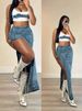 Women's Clothing Slim Fit Sexy Split Stretch Denim Skirt_mkmklike.com