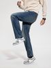 Men's Washed Distressed Jeans Loose Fit Straight Leg Casual Commuter Pants Mid Waist Wide Leg Trendy_mkmklike.com
