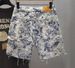 Luxury Denim Shorts For Men, Summer Loose Fit, Versatile, Casual, Trendy Five-point Pants, Fashionable Blue And White Porcelain Casual Pants._mkmklike.com