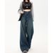Retro Nostalgic Wide-Leg Jeans For Women, 2026 Spring New High-Waisted Versatile Slimming Lazy Drapey Floor-Length Pants_mkmklike.com