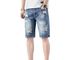 Men's Clothing New Fashion Trend Young Ripped Denim Shorts Trendy Men's Youthful Vitality 8082_mkmklike.com