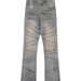 Men's Clothing Retro Heavyweight Distressed Line Bearded Jeans Men's Cleanfit Washed Slimming Pants_mkmklike.com