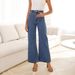 Women's Clothing Fashion Casual Retro Loose Straight Jeans_mkmklike.com