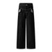 Loose Wide-Leg Jeans For Men Cleanfit American High Street Detachable Pocket Design Casual Straight Pants_mkmklike.com