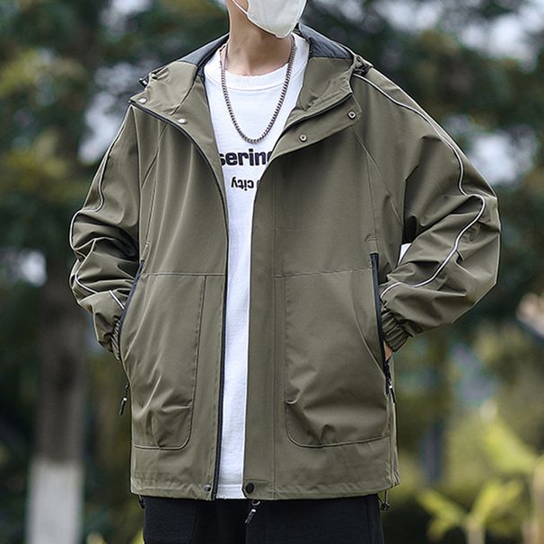 New Spring And Autumn Hong Kong Style Hooded Jacket For Men, Versatile Casual Loose Top, Teenager's Coat, Trendy Top_mkmklike.com
