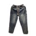 Men's Vintage Washed Relaxed-Fit Jeans – Distressed Denim Pants With Gradient Color & Rope Closure For Casual Streetwear_mkmklike.com