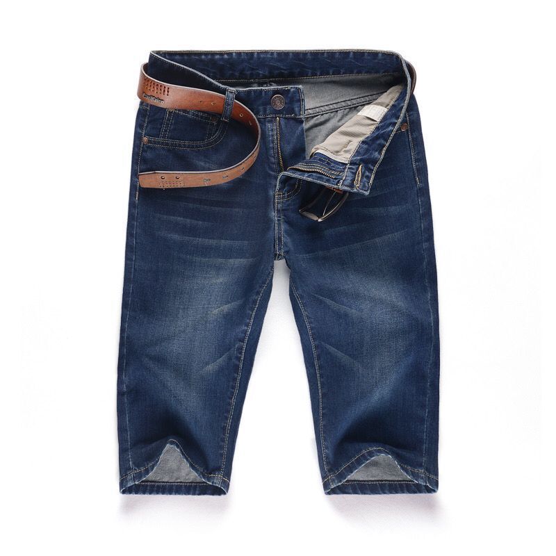 Men's Stretch Distressed Denim Shorts – Paint-Splatter Patchwork Design With Slim Fit & Breathable Fabric (Sizes 27-38, Multiple Colors)_mkmklike.com