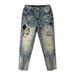 Men's Clothing Street Washed Distressed Fashion Jeans For Men Spring And Autumn Straight Loose \High Street Vibe Style Long Pants_mkmklike.com