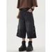 Retro Washed Denim Jeans Trendy Brand Casual Straight Leg Cropped Pants For Men Summer_mkmklike.com