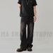 Men's Clothing Men's Wide Leg Jeans – Lightweight Cotton, High Street Fashion, Relaxed Fit, Straight Cut, Vintage Blue/Black/Classic Blue_mkmklike.com