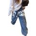 Y2K Retro Wide-Leg Jeans For Women – American Letter Print & Loose Fit (S-4XL, Bluish)_mkmklike.com