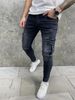 Men's Slim Fit Stretch Denim Jeans - Comfortable Straight Leg Casual Pants With Classic Wash For Everyday Wear_mkmklike.com