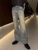 Men's European Style Stretch Slim Fit Straight Leg Jeans Spring Summer Collection Rhinestone Embellishments Sophisticated High End Look_mkmklike.com