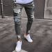 Suitable For All Seasons Badge With Distressed Small Legs S-4XL Men's Jeans_mkmklike.com