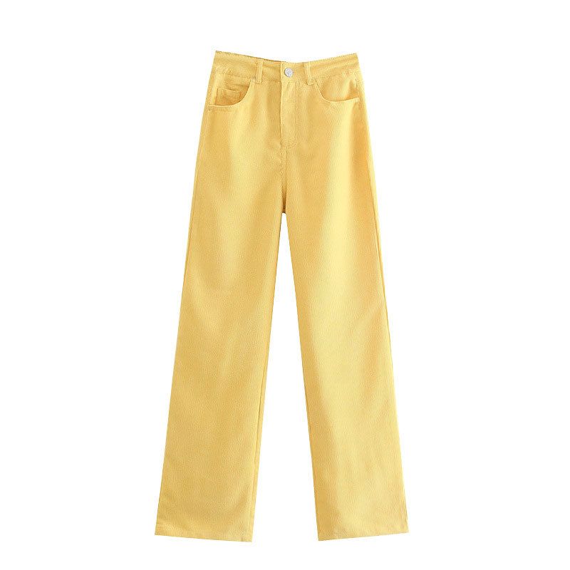Women's Clothing New White Loose Jeans For Women Slim And Concealing Pear Shaped Body All Match Wide Leg Straight Trousers_mkmklike.com