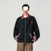 Loom High Street Red Denim Jacket Patchwork Vintage Zipper Plaid Turn-Down Collar Trendy Workwear Hip-Hop Coat American_mkmklike.com