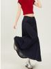 K Retro And Versatile Women's High-waisted A-line Flowing Maxi Skirt_mkmklike.com