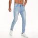 Men's Slim Fit Denim Jeans Street Hip Hop Style Washed Skinny Jeans For Summer, Classic Blue & Black Tones_mkmklike.com