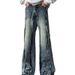 Oversized American Vibe High Street Irregular Splice Denim Men's Summer China-Chic Slim Old Pants_mkmklike.com