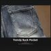 Men's Trendy Patchwork Denim Shorts Color Block Ripped Five Point mid Length Slim Fit Summer Style One-Piece Clothing_mkmklike.com