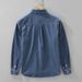 Retro Denim Long Sleeved Shirt For Men, Fashionable And Versatile, Artistic And Casual Loose Top_mkmklike.com