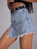 Women's Clothing Women's denim shorts skirt high waist versatile slim fit skirt pants_mkmklike.com