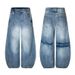 American Style Washed Bamboo Texture Deconstructed Scimitar Jeans Unisex Autumn New Loose Wide-Leg Casual Pants_mkmklike.com