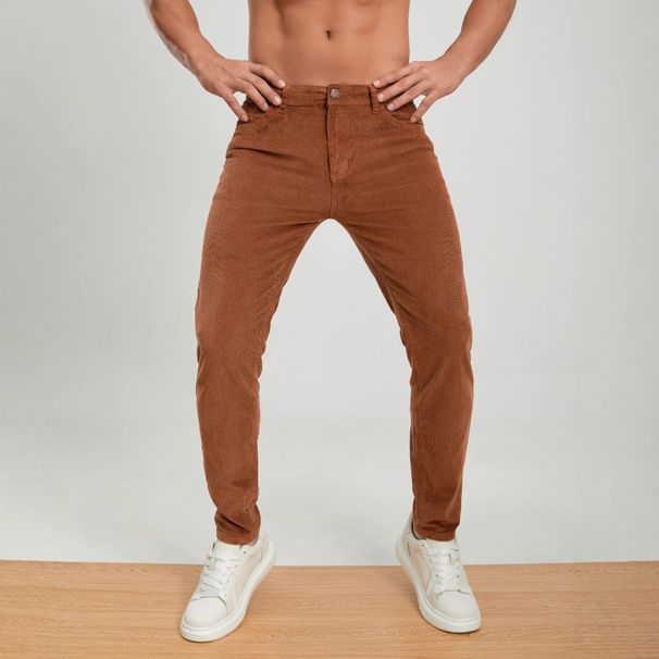 Men's Corduroy Pants - Slim Fit Casual Trousers In Camel, Comfortable Cotton Blend With Stretch (S-Xxl, Ideal For Smart & Relaxed Style)_mkmklike.com