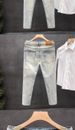 Men's Classic Straight Fit Cotton Pants – Stretch Washed Denim For Everyday Casual Wear_mkmklike.com