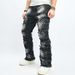 Men's Clothing Slim Fit Bootcut Trousers Men's Hip Hop High Street Men's Jeans_mkmklike.com