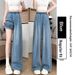 Trendy Girl Closet Women's Jeans 2025 New Autumn Winter Fleece Lined Thickened Slim Fit Straight Petite Casual Loose Wide Leg Pants_mkmklike.com