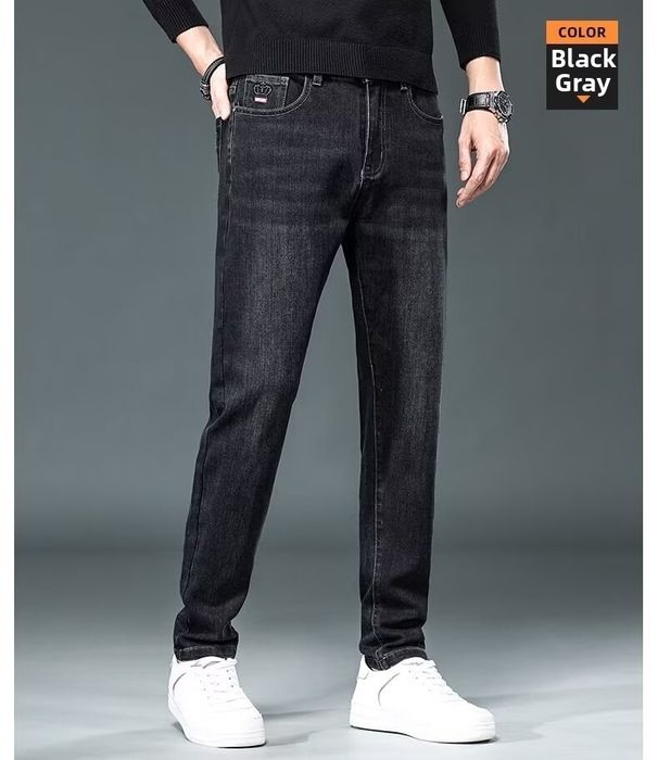 Men's Clothing Men's Stretch Denim Jeans Loose Straight Leg Casual Long Pants For Spring And Autumn For Formal & Casual_mkmklike.com