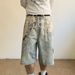 Men's American Hip Hop Casual Straight Leg Loose Denim Shorts High Street Wide Leg Capri Pants New Summer 2026 Style_mkmklike.com