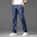 Men's Tencel Business Jeans Regular Straight Leg Loose Fit plus Size Denim Trousers for Autumn_mkmklike.com