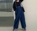 Youthful Denim Overalls For Women Plus Size New Retro Hong Kong Style Loose Slimming Korean Straight Pants Cute Japanese_mkmklike.com