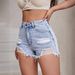 Women's Clothing INS Fashion Ripped Denim Shorts_mkmklike.com