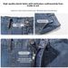 Men's Korean Style Ripped Slim Fit Denim Shorts Summer Thin Casual Trendy Brand Mid Waist Five Point Breeches_mkmklike.com